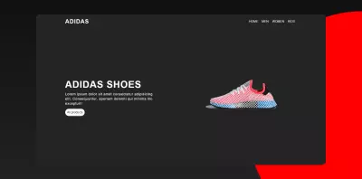 تصميم صفحة هبوط (Landing Page) عصرية وتفاعلية لعرض منتجات Adidas للأحذية