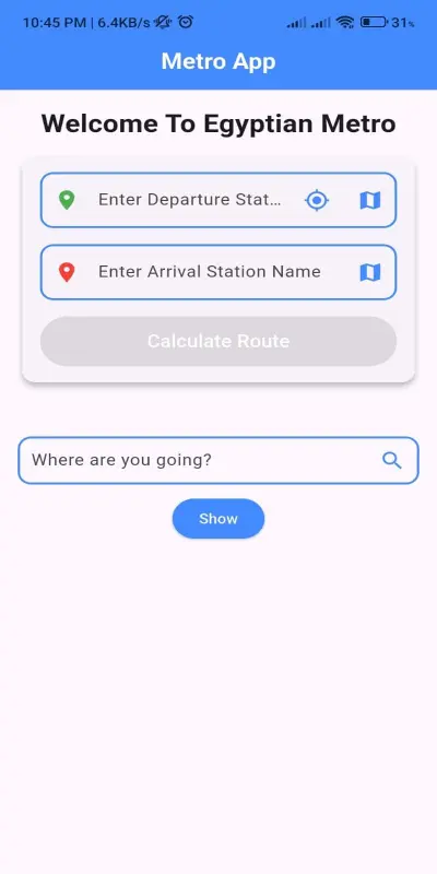 تصميم metro app