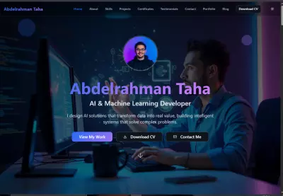 موقع شخصي اللكتروني لمبرمج زكاء اصطناعي