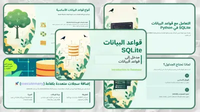 تصميم عرض تقديمي تعليمي عن أساسيات SQLite