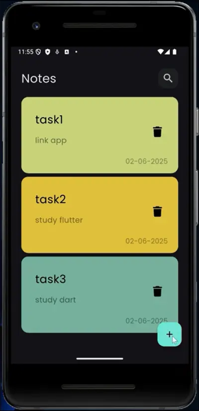 تطبيق ملاحظات احترافي بتقنية Flutter (Notes App)