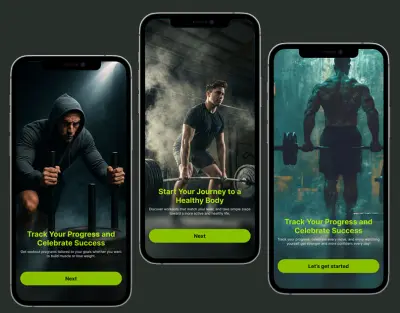 صورة العمل تصميم Onboarding screens for fitness app