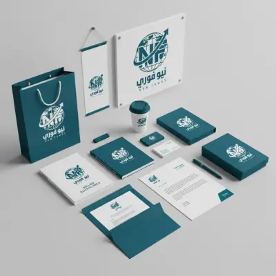 لوجو احترافي لمحل دفع إلكتروني "نيو فوري" بتصميم عالمي يعكس التحويل حول العالم