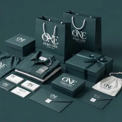 لوجو احترافي لبراند الملابس One Zero One بدمج مبتكر للأحرف الإنجليزية وكارت اعمال