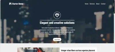 واجهة ويب Landing Page عصرية