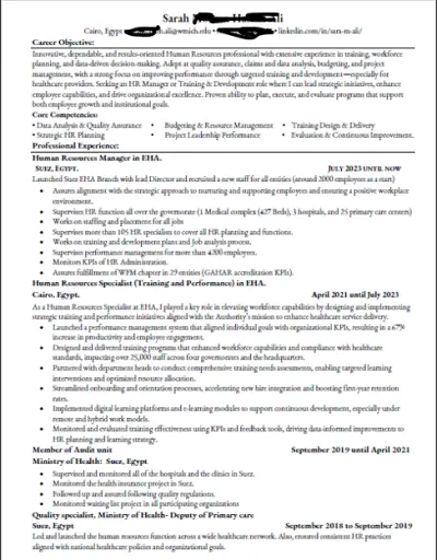عمل سيرة ذاتية بشكل احترافي ATS