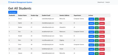نظام إدارة الطلاب – ASP dot NET MVC