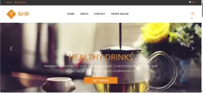 تصميم واجهة موقع مطعم عصري متجاوب | Grill Restaurant Website
