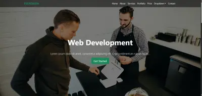 وجهة امامية لموقع خدمات