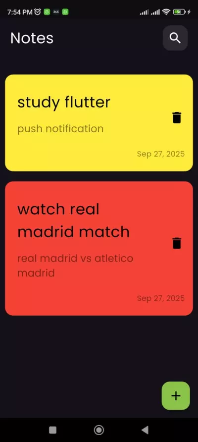 Notes App (تطبيق لإدارة الملاحظات)