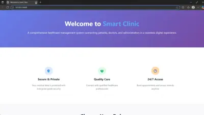 موقع عيادة متعددة الاقسام باستخدام django