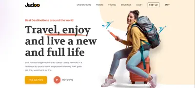 Jadoo-Travel landing page