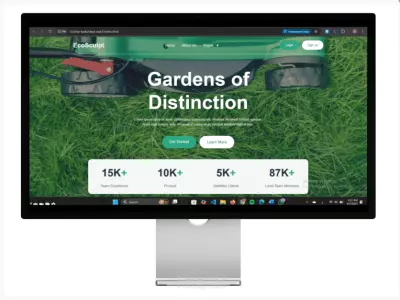 Landing Page احترافية لخدمات البستنة (EcoSculpt)