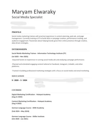 سيرة ذاتية احترافية | ATS-Optimized Resume