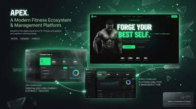 APEX Gym - موقع لصالة رياضية للمدربين وإدارة المتدربين