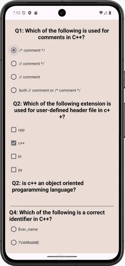 تطبيق Quiz App