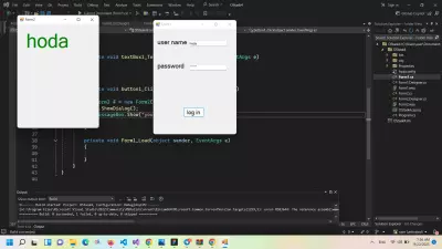 التدريب على c# windows application