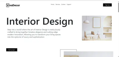 Landing page for Viva decorations