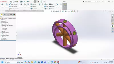 نموذج ثلاثي الأبعاد لتصميم ميكانيكي باستخدام SolidWorks