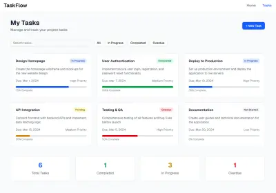 TaskFlow – نظام إدارة مهام ذكي