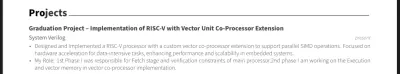 Graduation Project: RISC-V processor and vector coprocessor