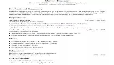 عمل cv احترافي