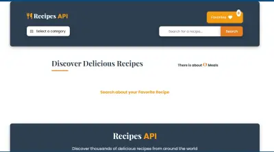 منصة وصفات طعام ذكية – تطبيق ويب تفاعلي باستخدام TheMealDB API