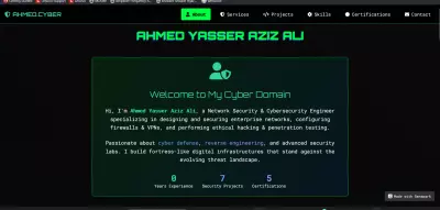 "تصميم بورتفوليو احترافي شخصي باستخدام HTML و CSS و JavaScript"
