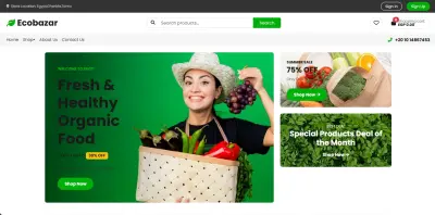 منصة تجارة إلكترونية متكاملة – EcoBazar