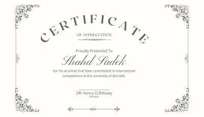 تصميم شهادة تقدير جاهزة للطباعة والاستخدام الرقمي