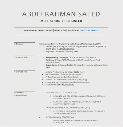 عمل cv احترافي