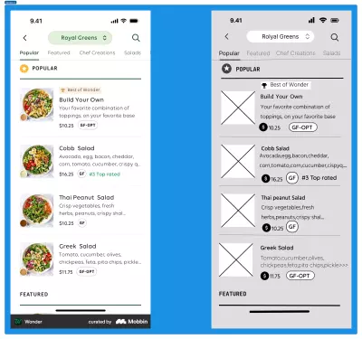المشروع: Wireframe لصفحة تطبيق