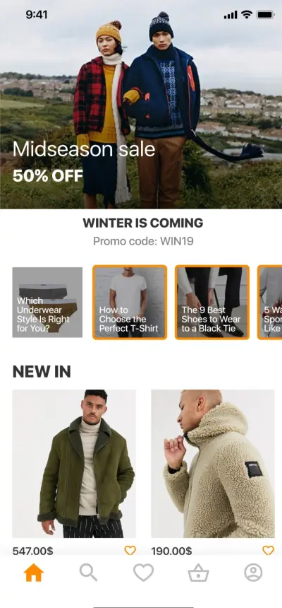 e commerce app