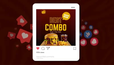 تصميم إعلان وجبة COMBO