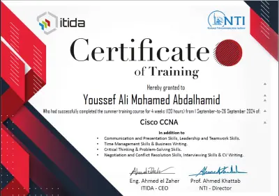 تدريب عملي في شبكات الحاسب (CCNA Training)