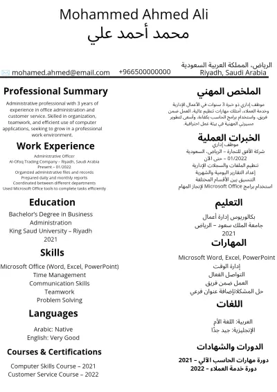 كتابة وتصميم السيرة الذاتية احترافيه ومهنية متوافقة مع نظام ATS