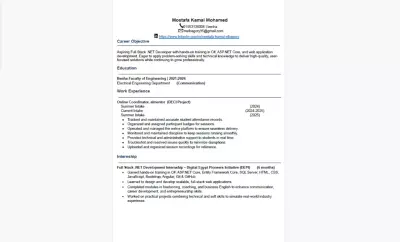 إنشاء CV احترافي متوافق مع أنظمة التوظيف (ATS)