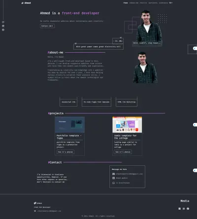 صفحة بورتفوليو - من تصميم فيجما