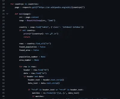 Web scrapping project