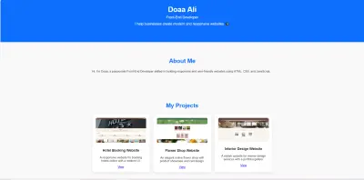 مشروع Portfolio شخصي
