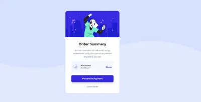 تصميم واجهة ملخص الطلب (Order Summary)