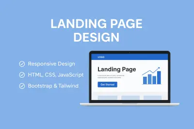 تصميم Landing Page احترافية متجاوبة | HTML, CSS, JavaScript