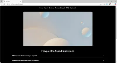 FAQ page للرد علي الاسئله الشائعه