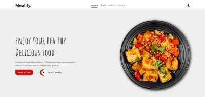 Mealify Landing Page
