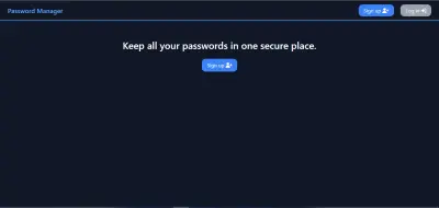 تطبيق ويب إدارة كلمات المرور