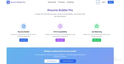 Resume Builder and job matching finder