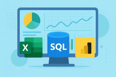 تحليل وتنظيم بياناتك وعمل داشبورد  على Excel أو power bi بشكل احترافي