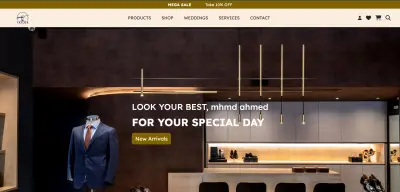 موقع تفصيل وبيع الملابس أونلاين (E-commerce Tailor Website)