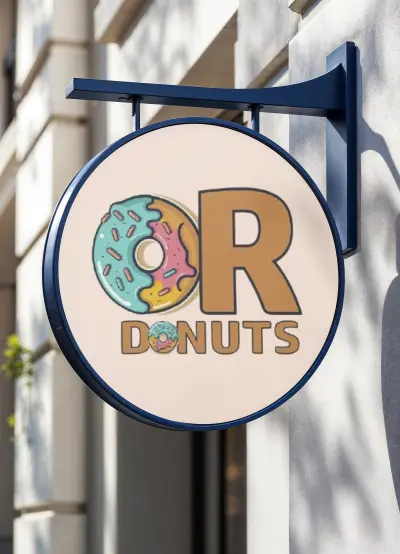 تصميم لوجو لمحل دونات