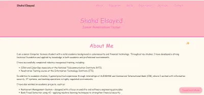 بورتفوليو (نسخة PDF + نسخة موقع ويب)